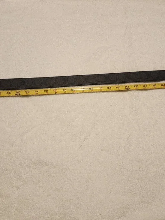 Coach Unisex Black Logo Dress Belt Adjustable Buckle Size 42 Designer New! - Picture 11 of 12